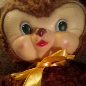 Rubber face 1950s plush vintage